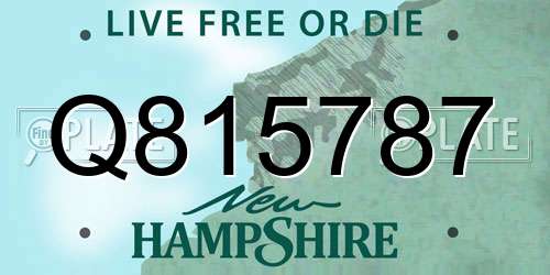 Q815787 New Hampshire License Plate