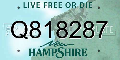 Q818287 New Hampshire License Plate