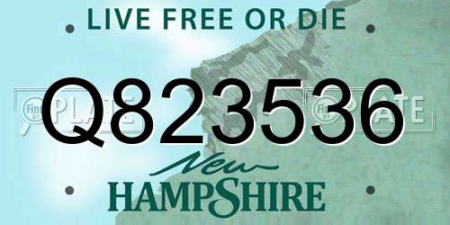 Q823536 New Hampshire License Plate
