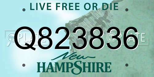Q823836 New Hampshire License Plate