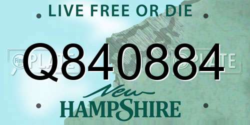 Q840884 New Hampshire License Plate