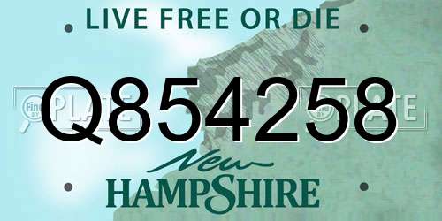 Q854258 New Hampshire License Plate