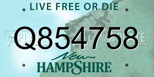Q854758 New Hampshire License Plate