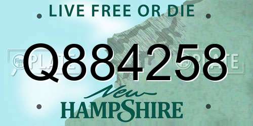 Q884258 New Hampshire License Plate