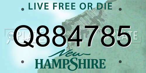 Q884785 New Hampshire License Plate