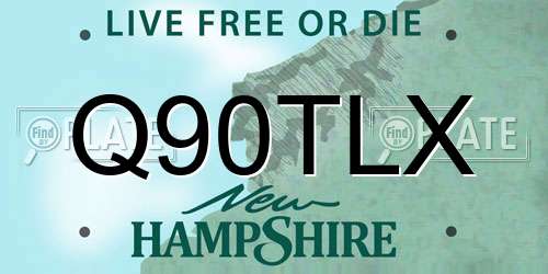 Q90TLX New Hampshire License Plate