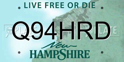 Q94HRD New Hampshire License Plate