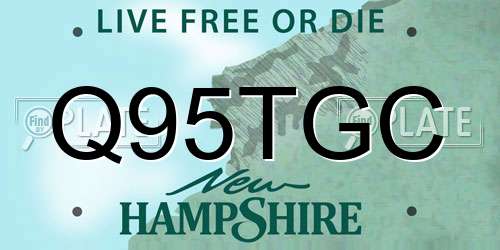 Q95TGC New Hampshire License Plate
