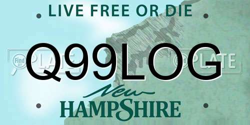Q99LOG New Hampshire License Plate