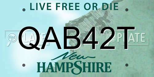 QAB42T New Hampshire License Plate