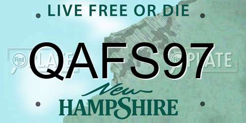 QAFS97 New Hampshire License Plate