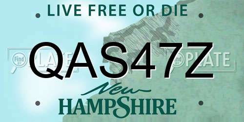 QAS47Z New Hampshire License Plate