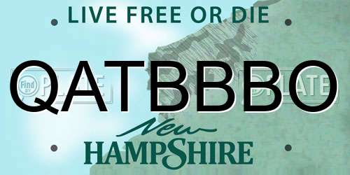 QATBBBO New Hampshire License Plate