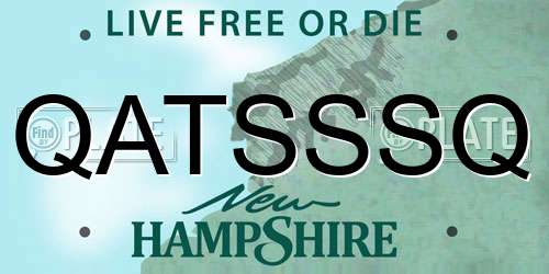 QATSSSQ New Hampshire License Plate
