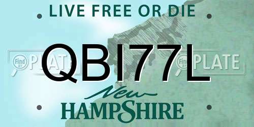 QBI77L New Hampshire License Plate