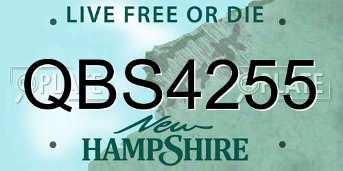 QBS4255 New Hampshire License Plate