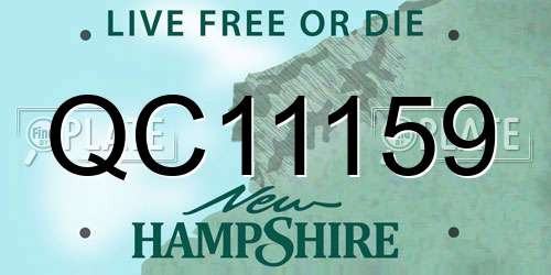 QC11159 New Hampshire License Plate