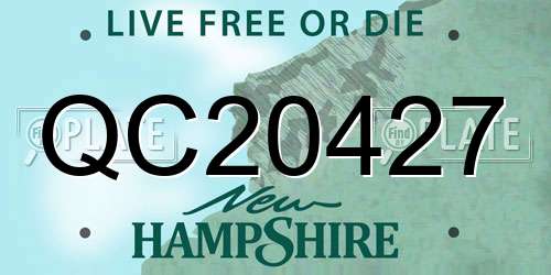 QC20427 New Hampshire License Plate