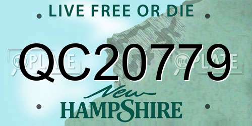 QC20779 New Hampshire License Plate
