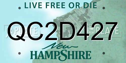 QC2D427 New Hampshire License Plate