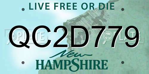 QC2D779 New Hampshire License Plate