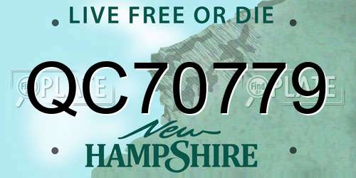 QC70779 New Hampshire License Plate