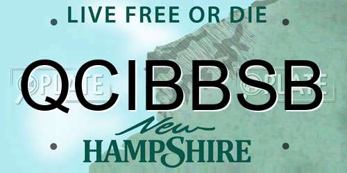 QCIBBSB New Hampshire License Plate