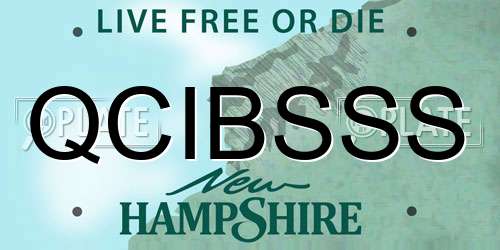 QCIBSSS New Hampshire License Plate