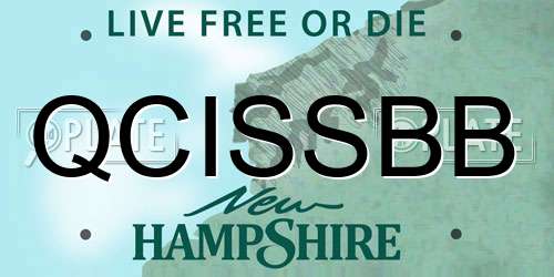 QCISSBB New Hampshire License Plate