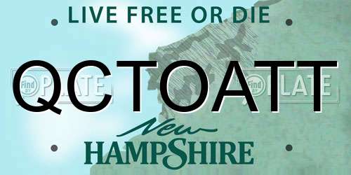 QCTOATT New Hampshire License Plate