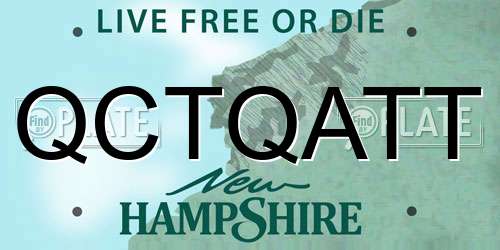 QCTQATT New Hampshire License Plate