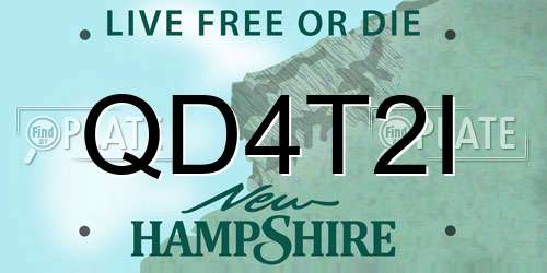 QD4T2I New Hampshire License Plate