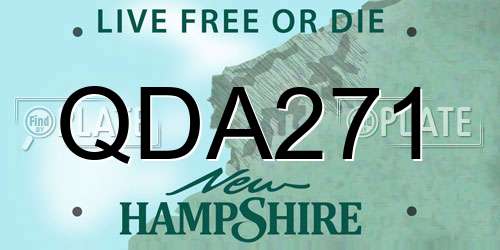 QDA271 New Hampshire License Plate