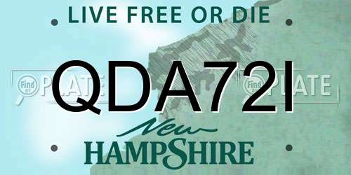 QDA72I New Hampshire License Plate