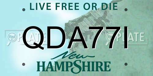 QDA77I New Hampshire License Plate