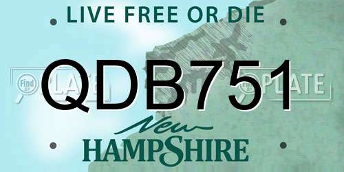 QDB751 New Hampshire License Plate