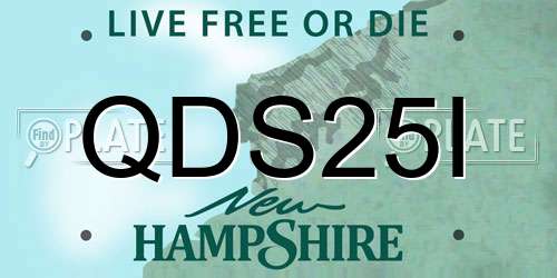 QDS25I New Hampshire License Plate