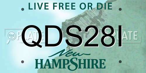 QDS28I New Hampshire License Plate