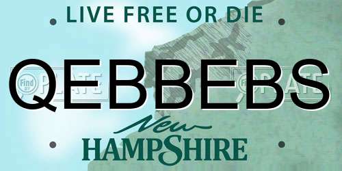QEBBEBS New Hampshire License Plate