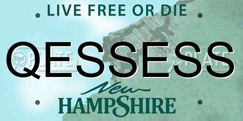 QESSESS New Hampshire License Plate