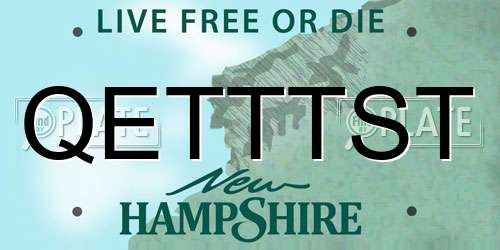 QETTTST New Hampshire License Plate