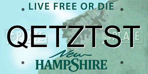 QETZTST New Hampshire License Plate