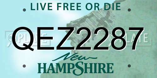 QEZ2287 New Hampshire License Plate