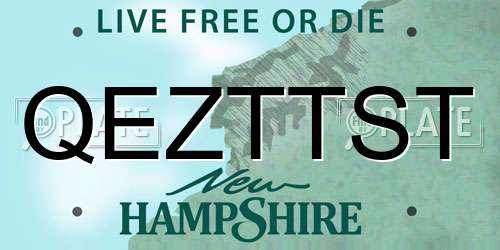 QEZTTST New Hampshire License Plate