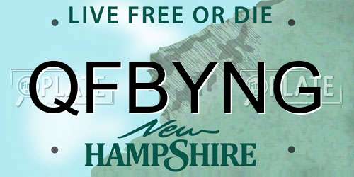 QFBYNG New Hampshire License Plate
