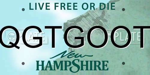 QGTGOOT New Hampshire License Plate