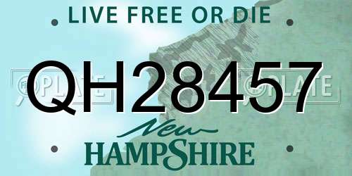 QH28457 New Hampshire License Plate