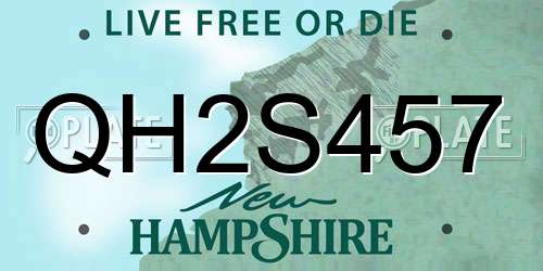 QH2S457 New Hampshire License Plate