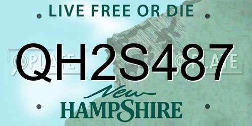 QH2S487 New Hampshire License Plate