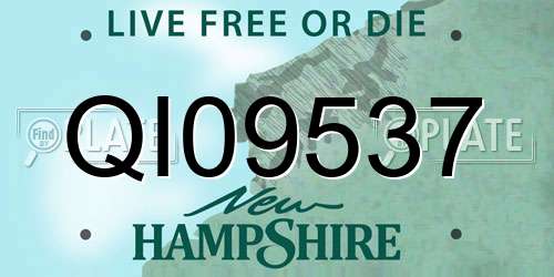 QI09537 New Hampshire License Plate